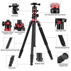 ZOMEI Camera Tripod 72 inch Portable Professioional Aluminium Monopod 4 Section Professional Tripods with 360 Degree Ball Head QR Plate for Canon Nikon DSLR DV Scope Camcorder and Projector
