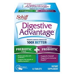 Digestive Advantage Prebiotic Plus Capsules - Survives Better than 50 Billion - 32 Tablets