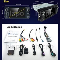 Android 7 Car stereo CD DVD Player - In Dash Car Radio Multimedia Player Navigation System with 6.2" LCD Bluetooth Wifi GPS for Jeep Wrangler Dodge Chrysler