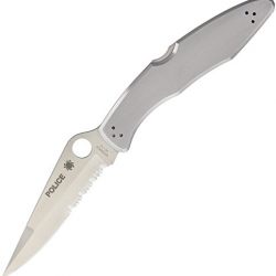 Spyderco Police Model: Precision Crafted Stainless Steel Combination Edge Knife for Ultimate Tactical Performance 🗡️👮