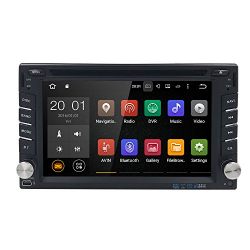 hizpo WiFi Android 6.0 Quad-Core 6.2 Inch Touch-Screen Universal Car DVD CD Player GPS Double 2 din Stereo GPS Navigation Free Map