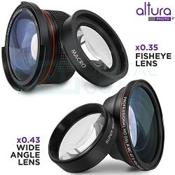 52MM Professional Accessory Kit for Nikon DSLR Bundle with Altura Photo Fisheye and Wide Angle Lenses
