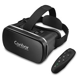 VR Headset, Canbor VR Goggles Virtual Reality Headset VR Glasses for 3D Video Movies Games for Apple iPhone, Samsung Huwei HTC More Smartphones