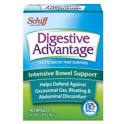 Digestive Advantage Intensive Bowel Support - Probiotic that defends against gas & bloating, 96 Capsules