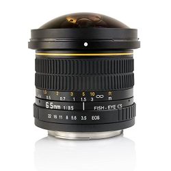 Opteka 6.5mm f/3.5 HD Aspherical Fisheye Lens & Removable Hood for Canon Digital SLR Cameras