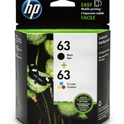 HP 63 Black & Tri-color Original Ink Cartridges, 2 Cartridges for HP Deskjet