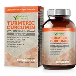 Vitamin Bounty Turmeric Curcumin Supplement - with Bioperine, 95% Standardized Curcuminoids