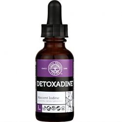 Detoxadine Certified Organic Premium Nascent Iodine Supplement by Global Healing Center - Deep-Earth Sourced Nano-Colloidal | Supports & Detoxifies Thyroid | 1,950 Mcg (1 Ounce)