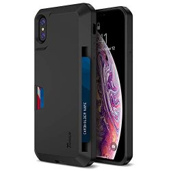 Trianium Walletium Series Wallet Case Designed for Apple iPhone XS & iPhone X (2018 2017) - TPU Cushion for iPhone XS Credit Card Wallet Cover with Card Slot Holder [Heavy Duty Protection]