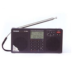 Tecsun DSP Digital AM/FM/LW Shortwave Radio with Dual Speakers & MP3 Player, Black