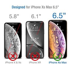 TETHYS Glass Screen Protector Designed for iPhone XS Max (6.5") [3-Pack] [Edge to Edge Coverage] Full Protection Durable Tempered Glass for Apple iPhone XS MAX Guidance Frame Included (Pack of 3)