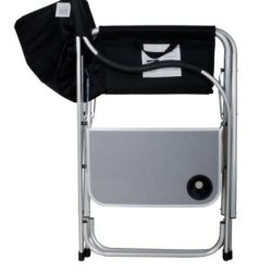 Stylish Camping Black Heavy Duty Folding Camping Director Chair with Side table