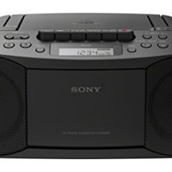 Sony Stereo CD/Cassette Boombox Home Audio Radio, Black
