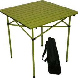 Table in a Bag Tall Aluminum Portable Table with Carrying Bag, Green