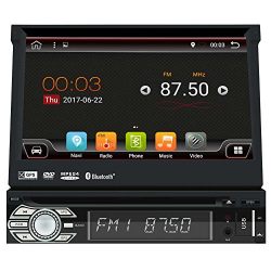 7” Eincar Android 6.0 Single Din Car Stereo 2GB 16GB Car DVD Player In Dash with GPS Navigation Built-in Bluetooth WIFI FM/AM Radio Pop-out Touchscreen Support Rearview Camera 1080P Video 3/4G Dongle