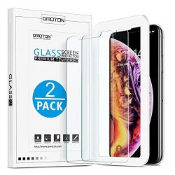 OMOTON HD Tempered Glass Screen Protector Compatible with Apple
