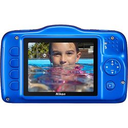 Nikon COOLPIX S32 13.2 MP Waterproof Digital Camera with Full HD 1080p Video (Blue)(Certified Refurbished)