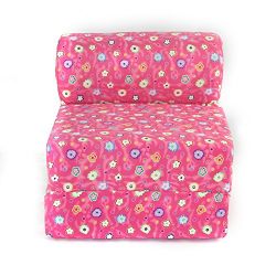 Children's Studio Chair Sleeper Jr. Twin 24", Pink Flower