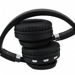 ARTIX BT5 Bluetooth Headphones On-Ear Wireless Earphones, Lightweight, Foldable, Adjustable Headset w/Built In Microphone, 3.5mm Cable for Wired Use For Work, Travel, Sport, Kids, Teen Adult Black