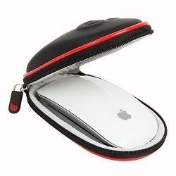 Hermitshell Hard EVA Storage Carrying Case Bag for Apple Magic Mouse (I and II 2nd Gen) and carabiner (Black)