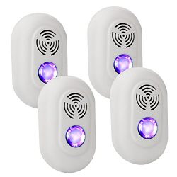 2017 NEWEST Inverter Ultrasonic Pest Repeller – [Tri-band Ultrasonic + Nightlight] - Eco-Friendly Plug-In Electronic Indoor Repellent (4 Pack)