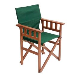 Pangean Campaign Chair, Hardwood Keruing Wood, Hand-Dipped Oil Finish, Perfect for Patio/Deck, Matching Furniture, Folding/Portable, 20"DL x 23.5"W x 36"H, Up to 250 lbs (Forest Green)