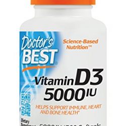 Doctor's Best Vitamin D3 5000IU, Non-GMO, Gluten Free, Soy Free, Regulates Immune