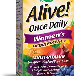 Nature's Way Alive! Once Daily Women's Multivitamin, Ultra Potency, Food-Based Blends (240mg per serving), 60 Tablets