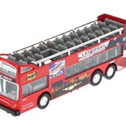 Las Vegas 6"  Double Decker Sightseeing Bus Open Top, Red - Collectible Model Toy Car
