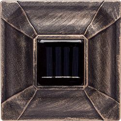 Paradise by Sterno Home Solar Cast Aluminum LED Post Cap Light for 4x4 Wood Posts, Bronze