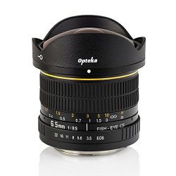 Opteka 6.5mm f/3.5 HD Aspherical Fisheye Lens & Removable Hood for Canon Digital SLR Cameras