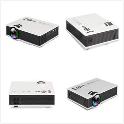 GAOAG Portable Projector, Mini Video Projector LED Full HD Video Projector HDMI, USB, SD, VGA/AV/TV +20% Brighter for Home Theater TV, Laptops, Games and iPhone/Android Smartphones