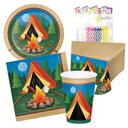 Camping Tent Camp Out Birthday Party Tableware Deluxe