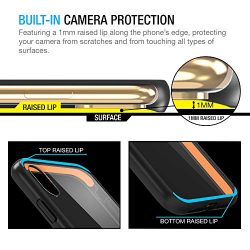 Maxboost HyperPro Hybrid Case for Apple iPhone XS Max Case 2018 (6.5") with Infused GXD Gel + TPU Cushion Frame and Rigid Back Plate Phone Cover [Enhanced Drop Protection] - Matte Black/Clear