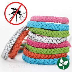Mosquito Repellent Leather Braided Bracelet - 100% Natural Insect Repeller 10 pack, DEET Free, No Spray Pest Control Safe For Babies, Kids, Adults. Perfect for Outdoor and Indoor. Multicolor