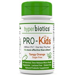 PRO-Kids: Children's Probiotics - 60 Tiny, Sugar Free, Once Daily, Time Release Pearls - 15x More Survivability than Capsules - Recommended with Vitamins - for Kids Ages 3 and Up - Easy to Swallow