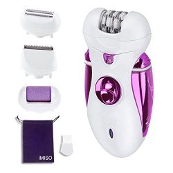 Electric Hair Razor for Women 4 IN 1 Ladies Hair Epilator Shaver Removal Flawless Facial Hair Remover Bikini Area Trimmer Callus Shavers for Face Armpit Legs Arms (PURPLE)