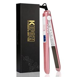 KIPOZI Pro Flat Iron with 1 Inch Titanium Ion plates Hair Straightener