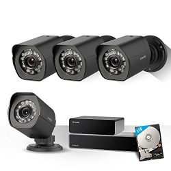 Zmodo Full HD 1080p Professional Home and Business 8CH Surveillance Camera System w/sPoE Repeater, 4 x 2.0 Megapixel IP Wired Security Camera and 1TB Hard Drive, Flexible Extension Easy Installation