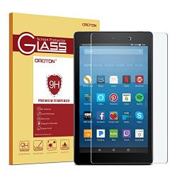 OMOTON All-New Fire HD 8 Screen Protector (2017 Release) Tempered Glass Screen Protector All-New Fire HD 8 Tablet (2017 Release) Fire HD 8 (2016 Release)