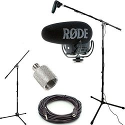 RODE VideoMic Pro+ w/ Rycote Studio Boom Kit - VMP+, Boom Stand, Adapter, and 25' Cable