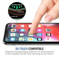 TETHYS Glass Screen Protector Designed for iPhone XS Max (6.5") [3-Pack] [Edge to Edge Coverage] Full Protection Durable Tempered Glass for Apple iPhone XS MAX Guidance Frame Included (Pack of 3)