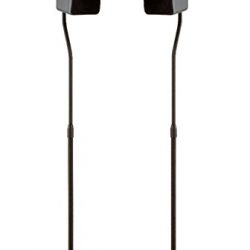 SANUS Adjustable Height Speaker Stand - Extends 28" to 38" - Holds Satellite & small Bookshelf Speakers (i.e. Bose, Harmon Kardon, Polk, JBL, KEF, Klipsch, Sony and others) - Set of 2 - Model: HTBS