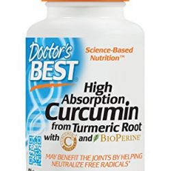 Doctor's Best Curcumin From Turmeric Root, Non-GMO, Gluten Free, Soy Free, Joint support, 500mg Caps with C3 Complex & BioPerine, 120 Capsules