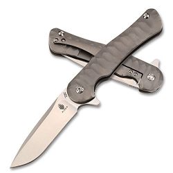 KIZER Knives Tactical Folding Knife Outdoor Hunting Rescue Tool,EDC Pocket - Survival Camping Knife, CPM-S35VN Stainless Steel - Titanium Handle