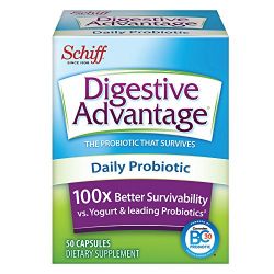 Digestive Advantage Daily Probiotic - Survives Better than 50 Billion - 50 Capsules