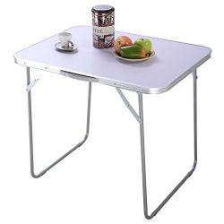 Portable Folding Aluminum Table In/Outdoor Picnic Party Dining Camping
