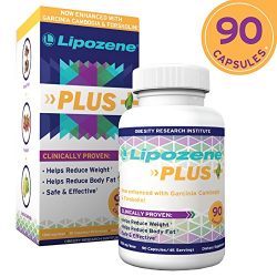 Lipozene Plus Garcinia Cambogia Extract, Forskolin, and Glucomannan - 50% HCA Pure Extract [Appetite Suppressant Weight Loss Diet Pills] No Caffeine No Jitters - 90 Capsules