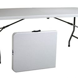 Office Star Resin Multipurpose Rectangle Table, 6-Feet, Center Folding