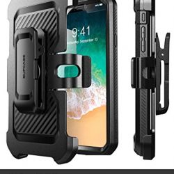 SUPCASE iPhone X, iPhone XS Case, Full-Body Rugged Holster Case with Built-in Screen Protector for Apple iPhone X 2017/ iPhone XS 2018 -Unicorn Beetle PRO Series - Retail Package (Black)